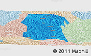 Political Panoramic Map of Longxi, lighten