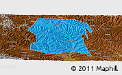 Political Panoramic Map of Longxi, physical outside
