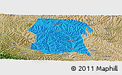 Political Panoramic Map of Longxi, satellite outside