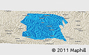 Political Panoramic Map of Longxi, shaded relief outside