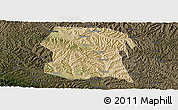 Satellite Panoramic Map of Longxi, darken