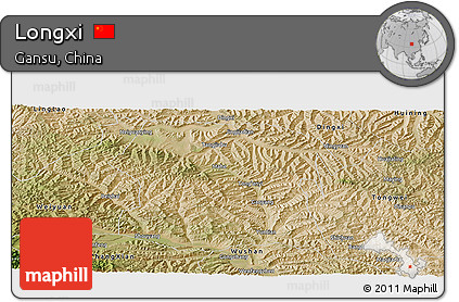 Satellite Panoramic Map of Longxi