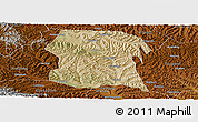 Satellite Panoramic Map of Longxi, physical outside