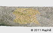 Satellite Panoramic Map of Longxi, semi-desaturated