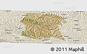 Satellite Panoramic Map of Longxi, shaded relief outside