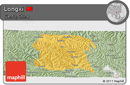 Savanna Style Panoramic Map of Longxi