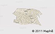 Shaded Relief Panoramic Map of Longxi, cropped outside