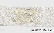 Shaded Relief Panoramic Map of Longxi, lighten