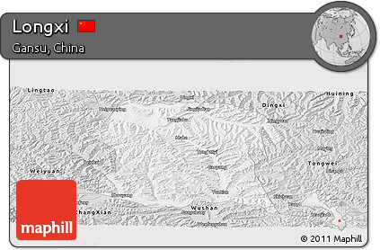 Silver Style Panoramic Map of Longxi
