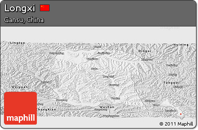 Silver Style Panoramic Map of Longxi