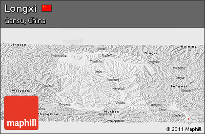 Silver Style Panoramic Map of Longxi