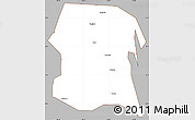 Gray Simple Map of Longxi, cropped outside