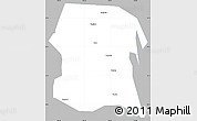 Gray Simple Map of Longxi, single color outside