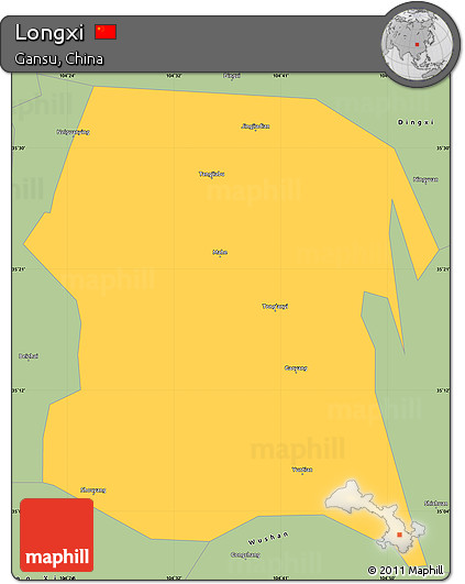Savanna Style Simple Map of Longxi
