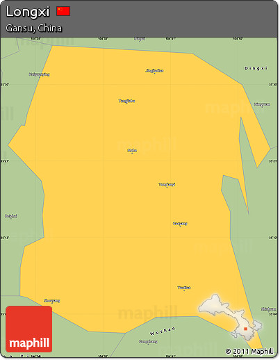 Savanna Style Simple Map of Longxi