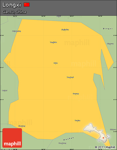 Savanna Style Simple Map of Longxi