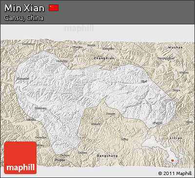 Classic Style 3D Map of Min Xian