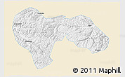 Classic Style 3D Map of Min Xian, single color outside