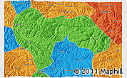 Political 3D Map of Min Xian