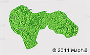 Political 3D Map of Min Xian, single color outside