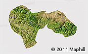 Satellite 3D Map of Min Xian, cropped outside