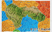 Satellite 3D Map of Min Xian, political outside