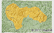 Savanna Style 3D Map of Min Xian