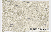 Shaded Relief 3D Map of Min Xian