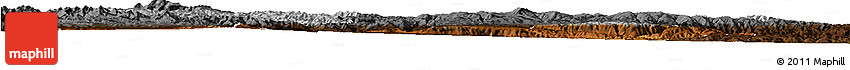 Physical Horizon Map of Min Xian, darken