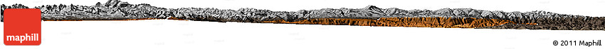 Physical Horizon Map of Min Xian, darken, semi-desaturated