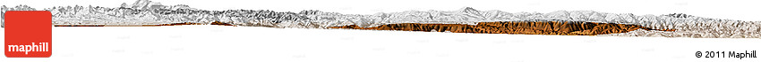 Physical Horizon Map of Min Xian, lighten