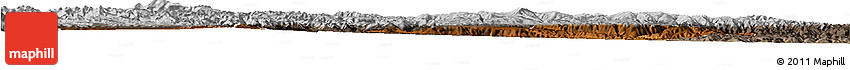 Physical Horizon Map of Min Xian, semi-desaturated