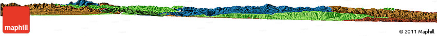 Political Horizon Map of Min Xian, darken