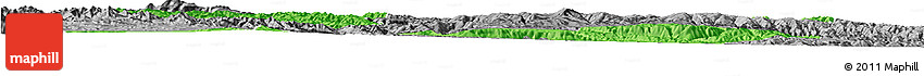 Political Horizon Map of Min Xian, desaturated