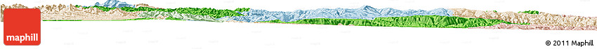 Political Horizon Map of Min Xian, lighten