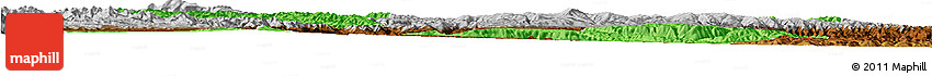 Political Horizon Map of Min Xian, physical outside