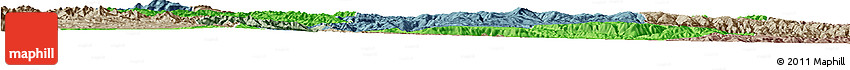 Political Horizon Map of Min Xian, semi-desaturated