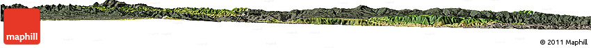 Satellite Horizon Map of Min Xian, darken, semi-desaturated