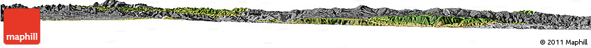 Satellite Horizon Map of Min Xian, desaturated