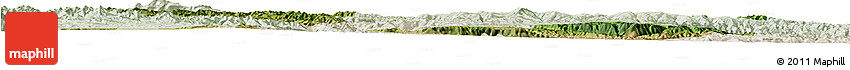 Satellite Horizon Map of Min Xian, lighten