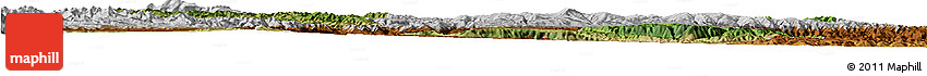 Satellite Horizon Map of Min Xian, physical outside