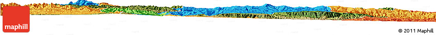 Satellite Horizon Map of Min Xian, political outside