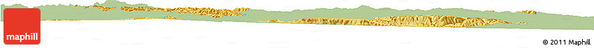 Savanna Style Horizon Map of Min Xian, single color outside