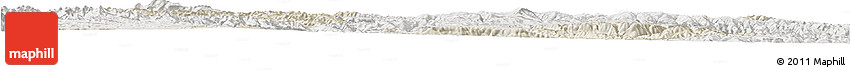 Shaded Relief Horizon Map of Min Xian, lighten, semi-desaturated