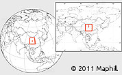 Blank Location Map of Min Xian, within the entire country