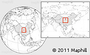Blank Location Map of Min Xian, highlighted country, within the entire country