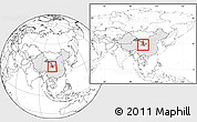 Blank Location Map of Min Xian, highlighted country, highlighted parent region, within the entire country