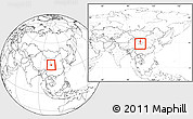 Blank Location Map of Min Xian, highlighted parent region, within the entire country