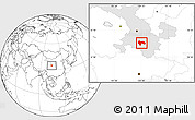 Blank Location Map of Min Xian, highlighted parent region