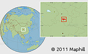 Savanna Style Location Map of Min Xian